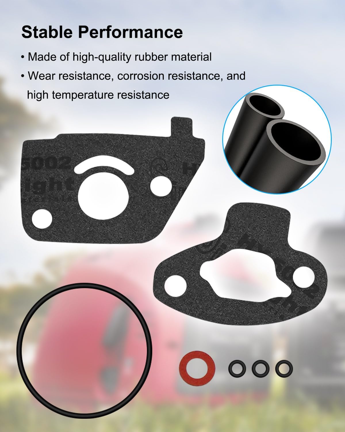 Carburetor Bowl Gaskets Set Fit for Honda EU2000i EB2000i EU1000i GX100U GXH50U, Intake and Air Filter Side Gasket with Pilot Jet O-Ring Rebuild Kit