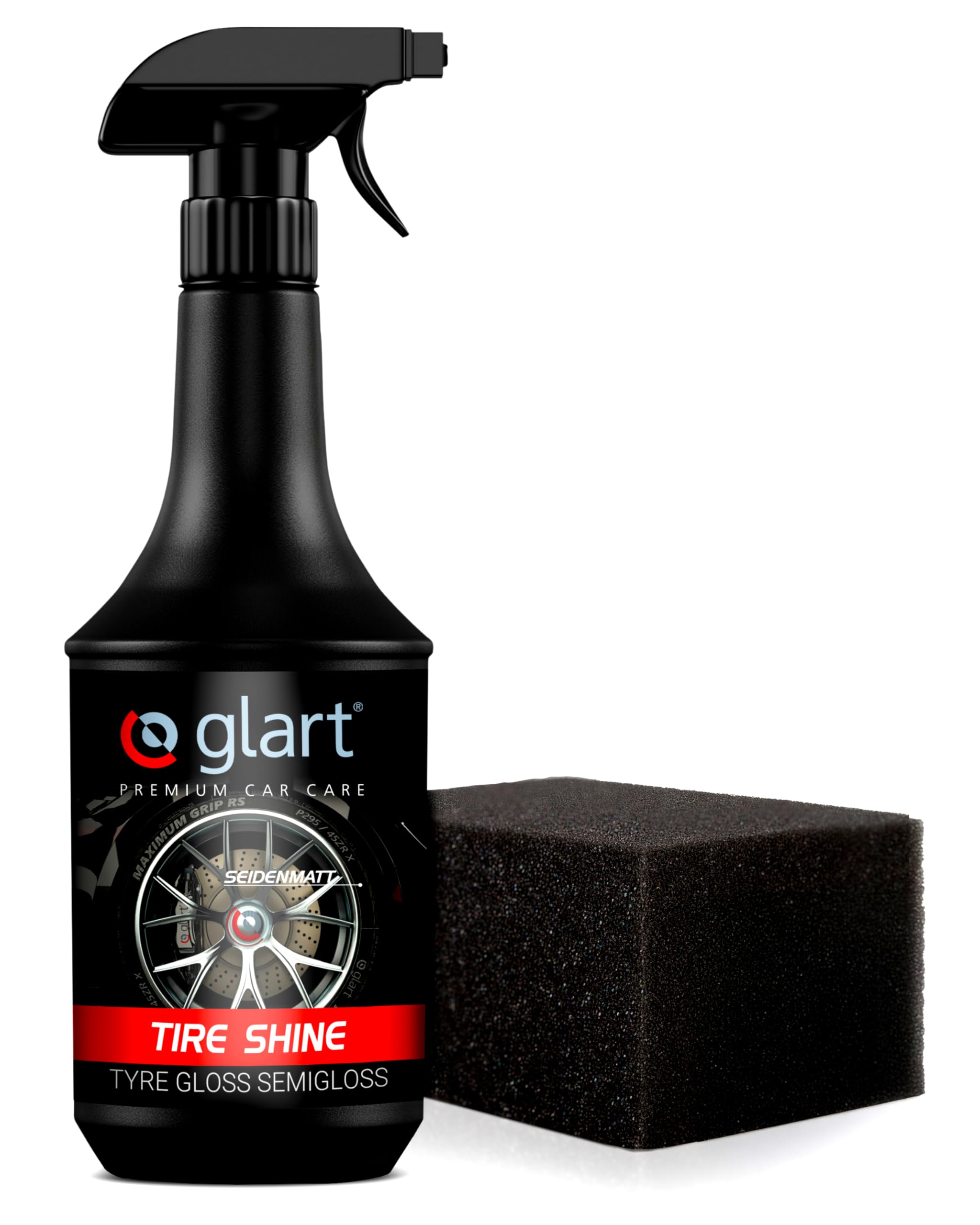 Glart 451RK Auto Tire Shine Tire and plastic care, rubber care, satin matt, 1000ml, with application sponge