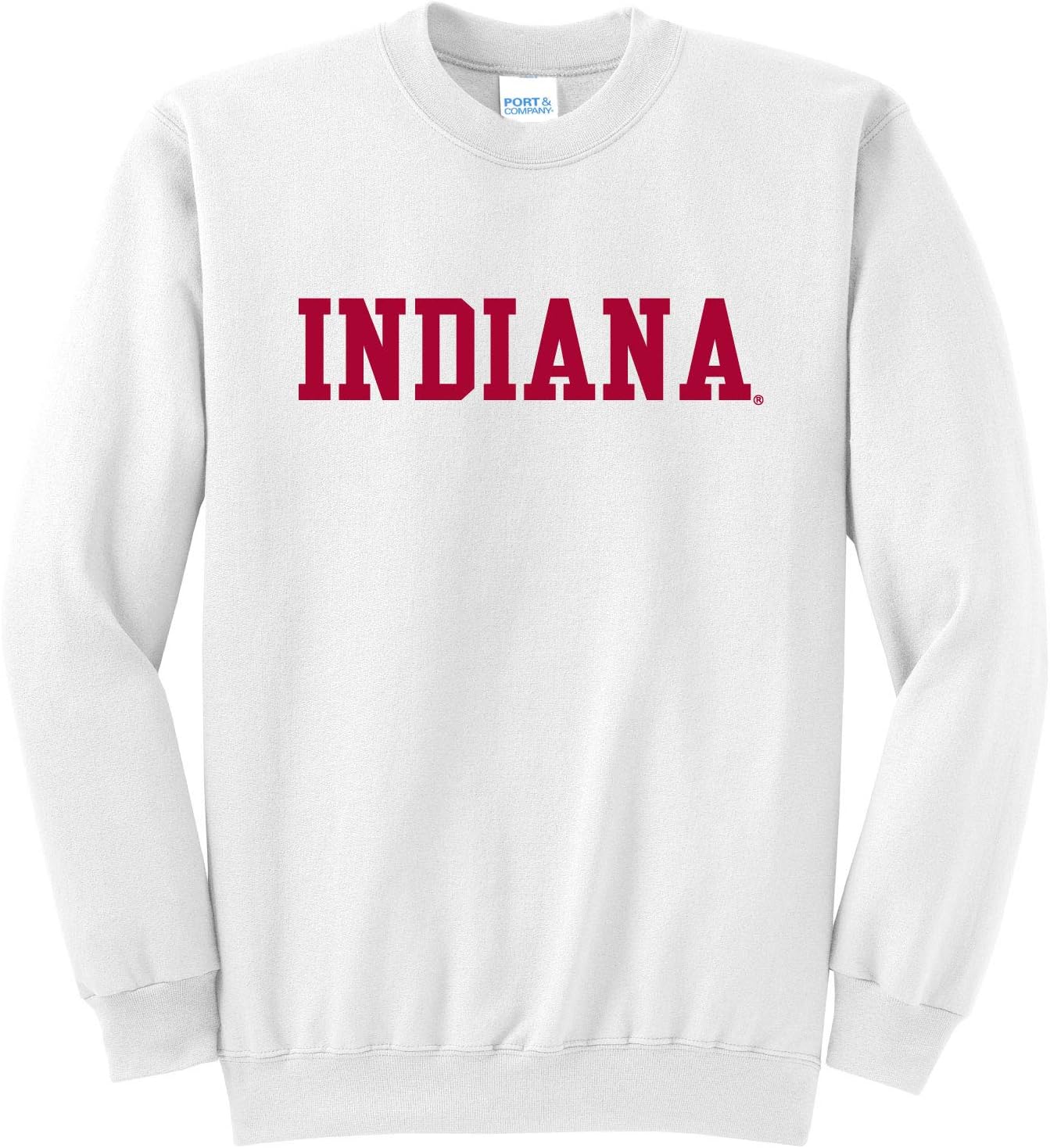 Indiana University Hoosiers NCAA Block Unisex Grey Crewneck Sweatshirt