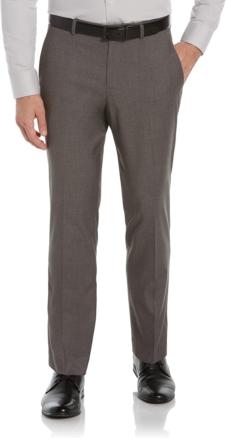Perry Ellis Mens Slim Fit Stretch Active Waistband Dress Pant