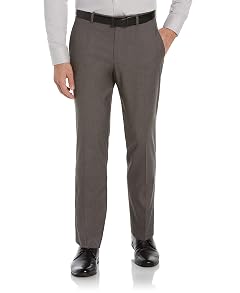 Perry Ellis Mens Slim Fit Stretch Active Waistband Dress Pant