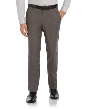 Perry Ellis Mens Slim Fit Stretch Active Waistband Dress Pant