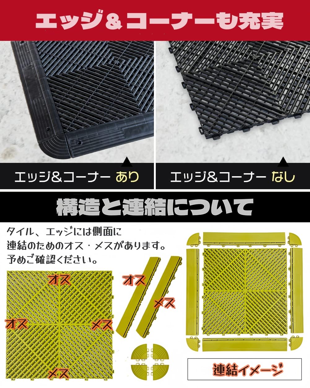 Amazon.co.jp: QD-BYM ガレージタイル ガレージマット ガレージ 20枚