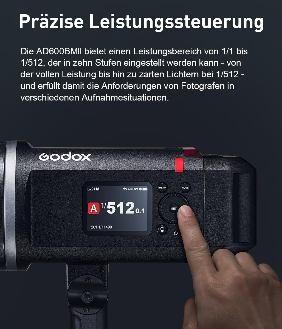 Godox AD600BM II Flash 600Ws TTL Outdoor con 2.4G Wireless X System,1/8000s HSS GN87,0.01-0.9s Tempo di Riciclaggio,Godox AD600BMII Flash Monolight per Canon,Sony,Nikon,Fuji,Olympus,Panasonic
