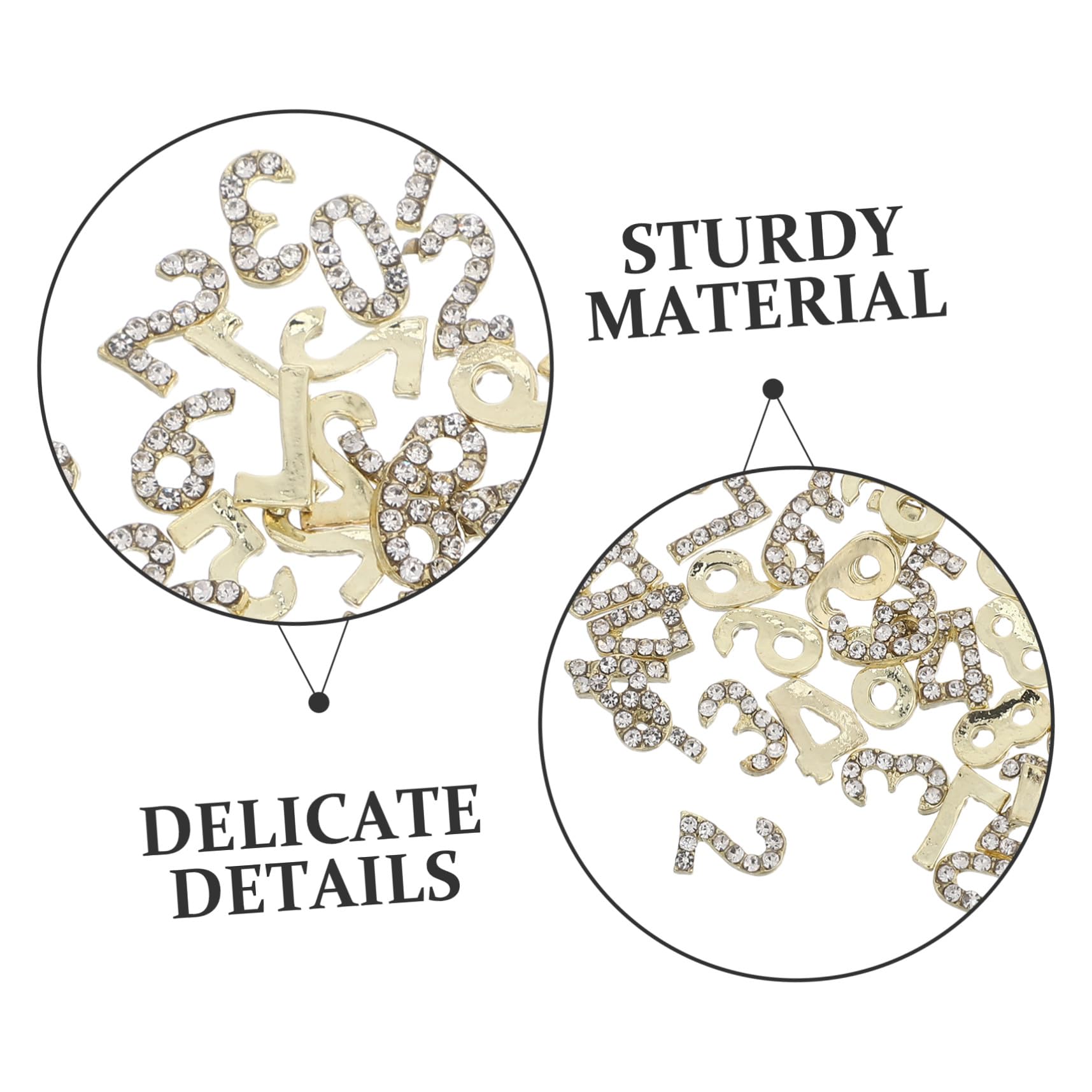 Hemobllo 100 Pezzi Charms Numerici per Unghie in Ferro con Cristalli Flatback Gioielli Nail Art Brillanti per Decorazioni Manicure Fai da Te e Occasioni Speciali