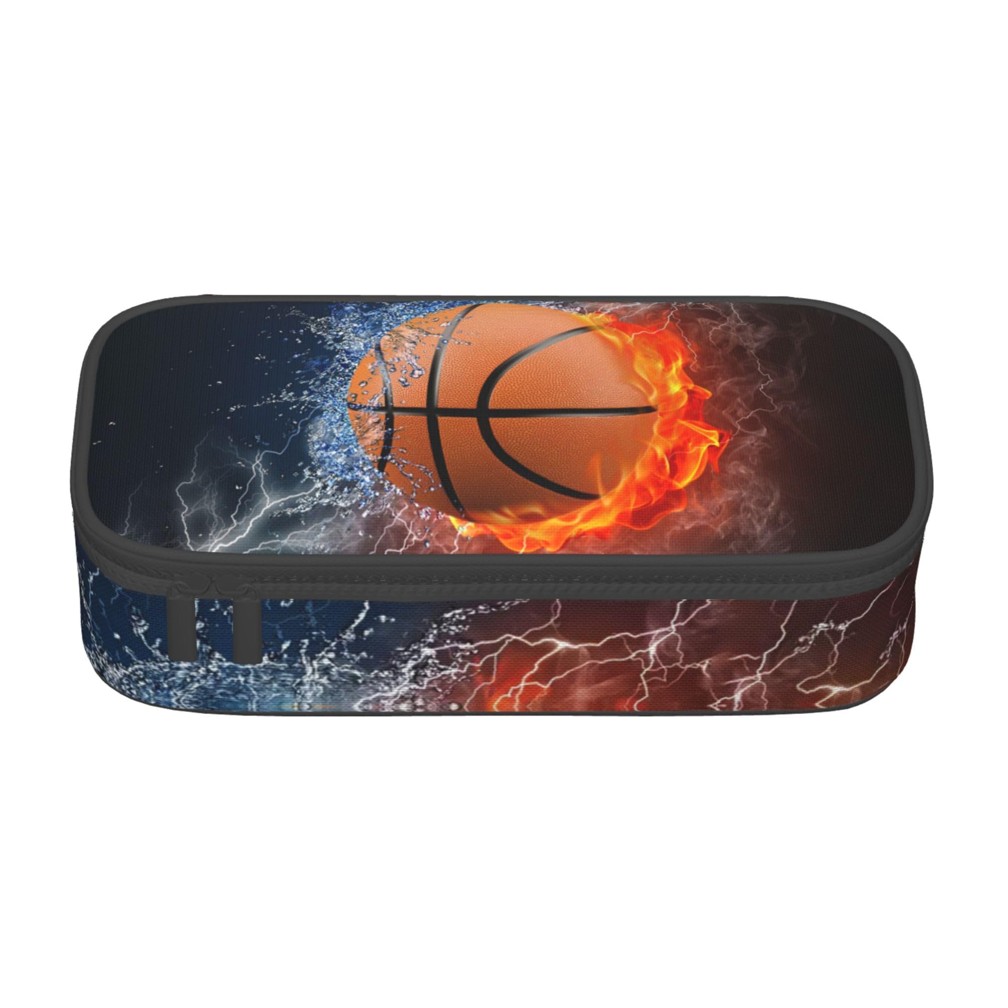 Abaysto Basketball Pencil Pouch for Boys and Kids Cute Pen Box Pouch Large Pencil Case with Double Zipper - Image 2