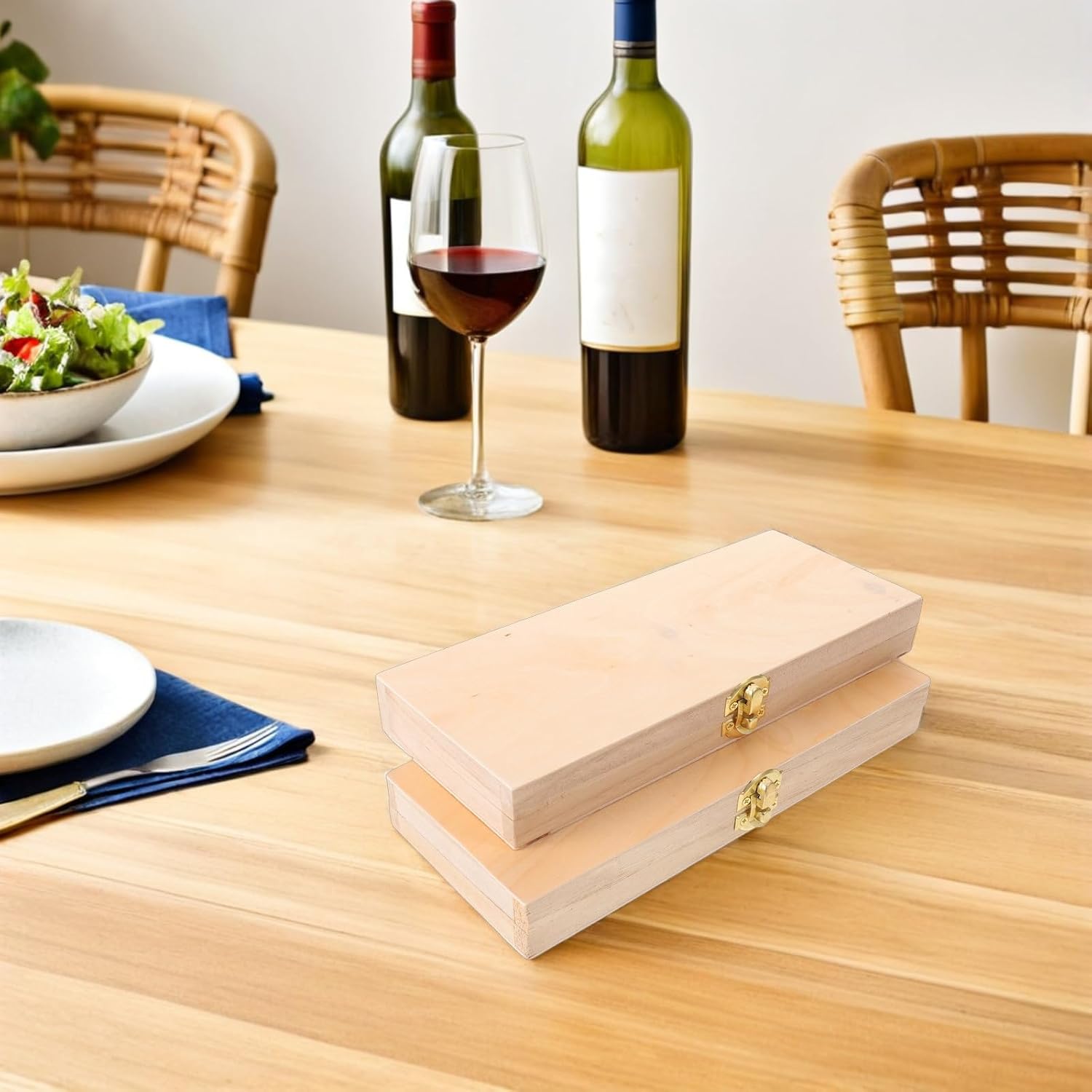 2pcs Wooden Hydrometer Storage Box for Fragile Measuring Tools with Sponge Padding, Dedicated Protection and Organized Storage for Winemaking and Laboratory Settings