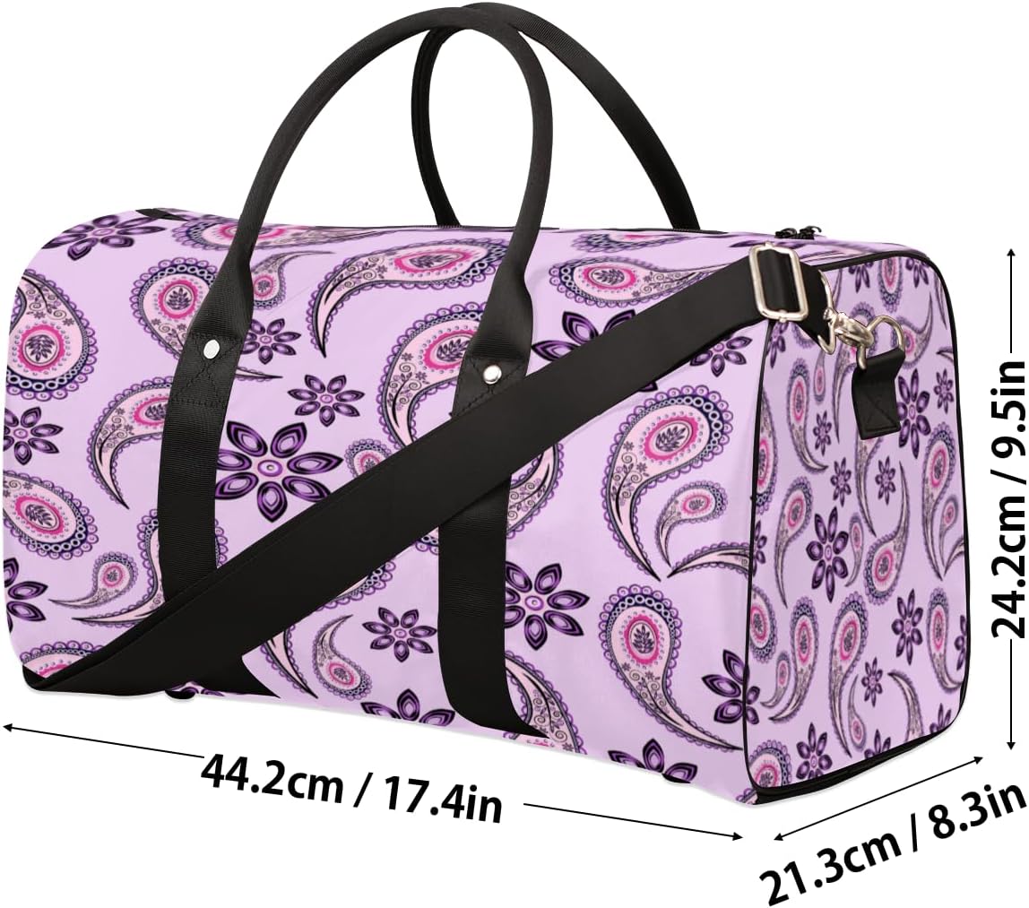 Perris Flowers Travel Duffel Bag for Women Men Large Capacity Overnight Weekender Bags for Lightweight Waterproof Sport Gym Bag for Workout Yoga Swim