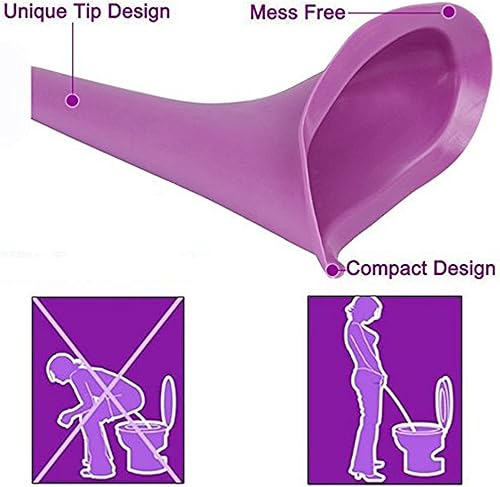 Miniatura 3 de Guang-T Dispositivo de orina femenina, viajes, camping, al aire libre, orina reutilizable, embudo de orina portátil para orina (4 piezas)
