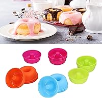 Vista 9 de 16 moldes de rosquilla, molde de silicona para tartas, mini moldes redondos para hornear, 3 pulgadas