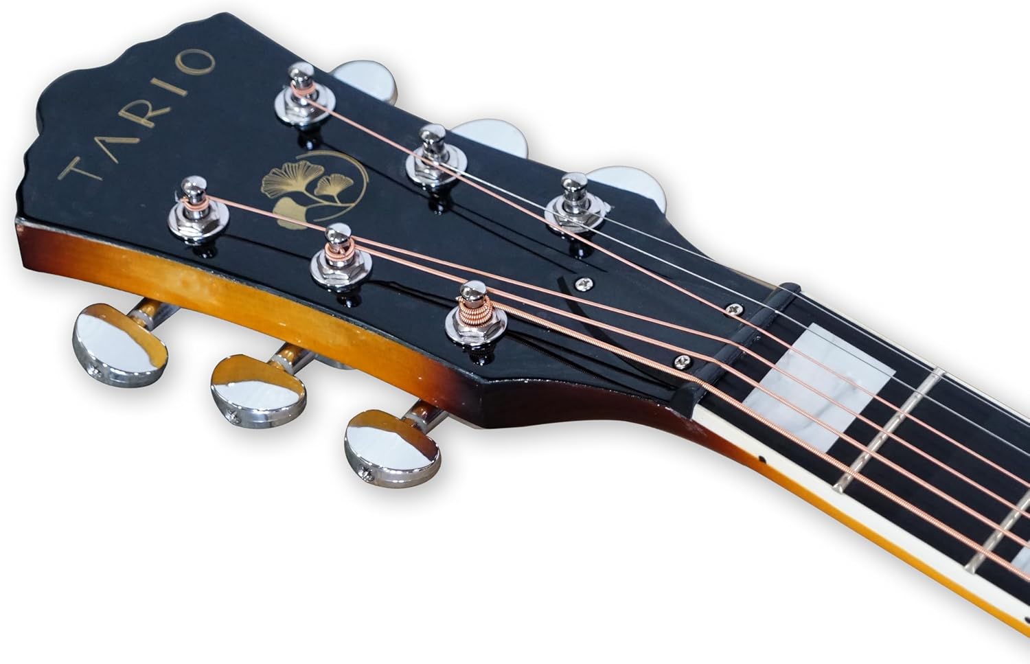 TARIO 6-String Electric Guitar, Violin-Style Body with Curly Maple Top, Dual Humbucker Pickups H-H, Sevinia Strings, High Gloss Finish, Vintage Sunburst Electric Guitar
