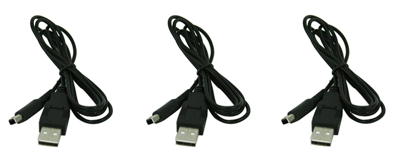 (3 Pack) USB Charge Cable for Nintendo 3DS/DSI/DSIXL