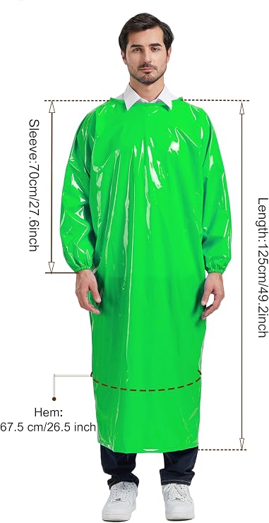 Nanxson Waterproof TPU Apron with Long Sleeves Work Apron