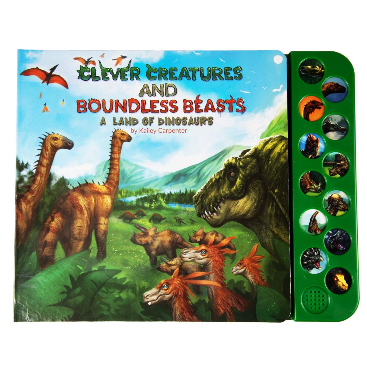 Li'l-Gen Dinosaurs Sound Book: Clever Creatures and Boundless Beasts - A Land of Dinosaurs (12 Button Sounds) - Dinosaur for Kids 3+, Realistic Roars Book for Toddlers, Educational Fun & Learning Toys