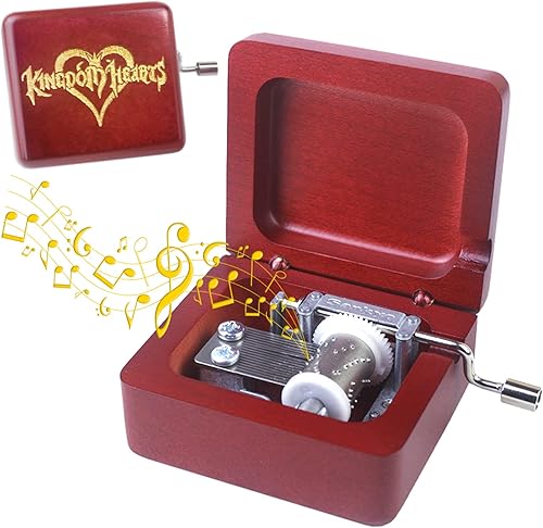 Vista 86 de ROSIKING Wooden Music Box Hand Crank Classic Musical Boxes Christmas Birthday Valentine's Day Gifts Plays Howl's Moving Castle-Merry Go Round of