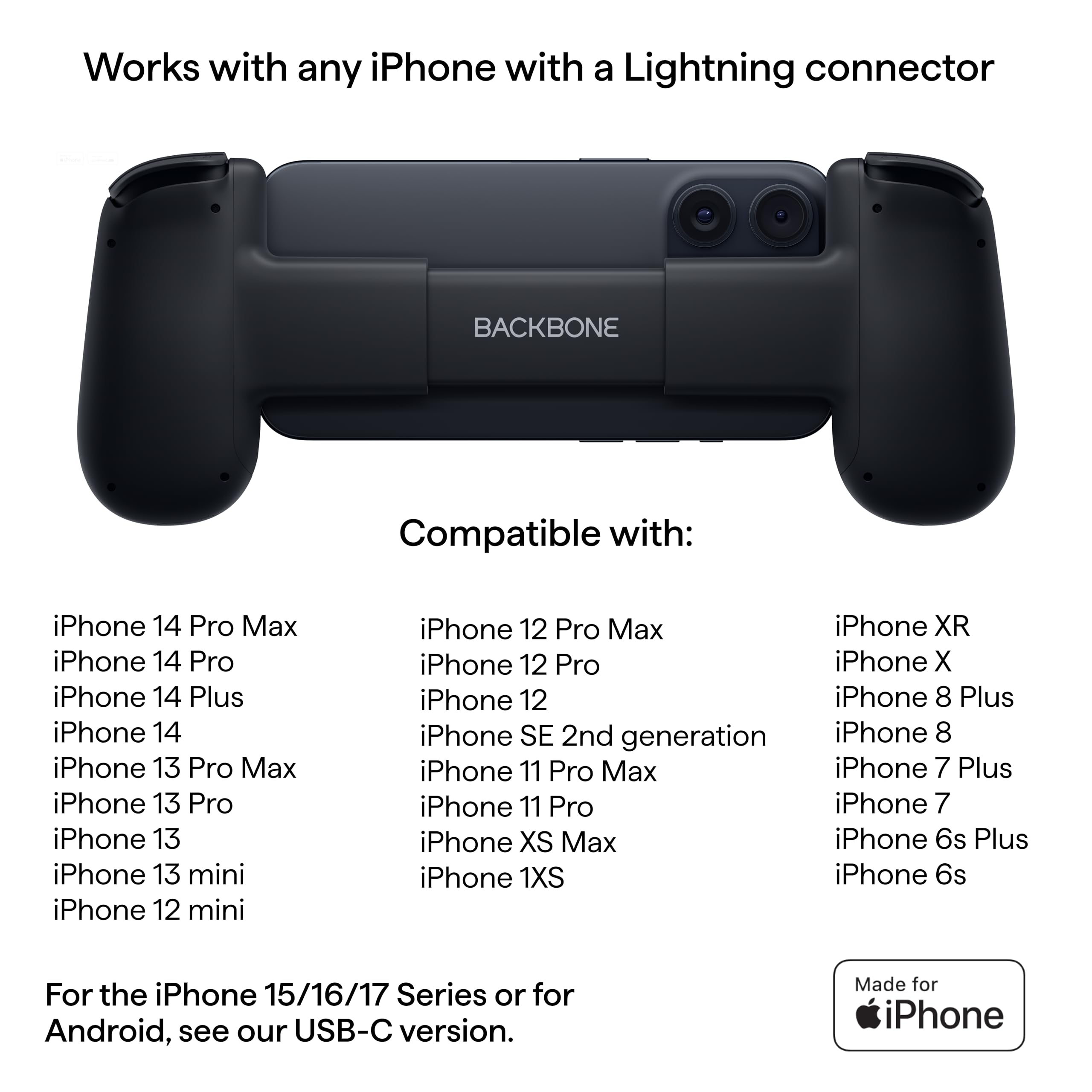 BACKBONE One Mobiler Gaming-Controller für das iPhone (Lightning