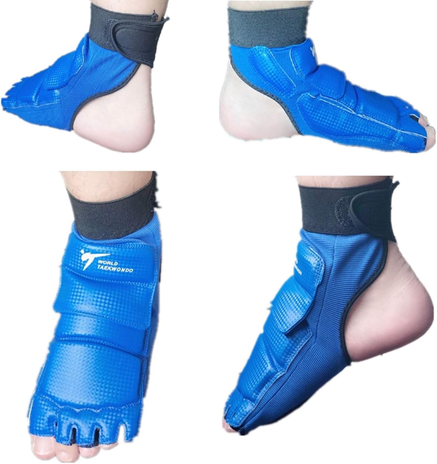 Taekwondo Karate Gloves Sparring Gear Foot Protector Set, Enhanced Protection Foot Guards Half Finger Glove for Men Women Martial Arts Boxing Training MMA TKD Kickboxing