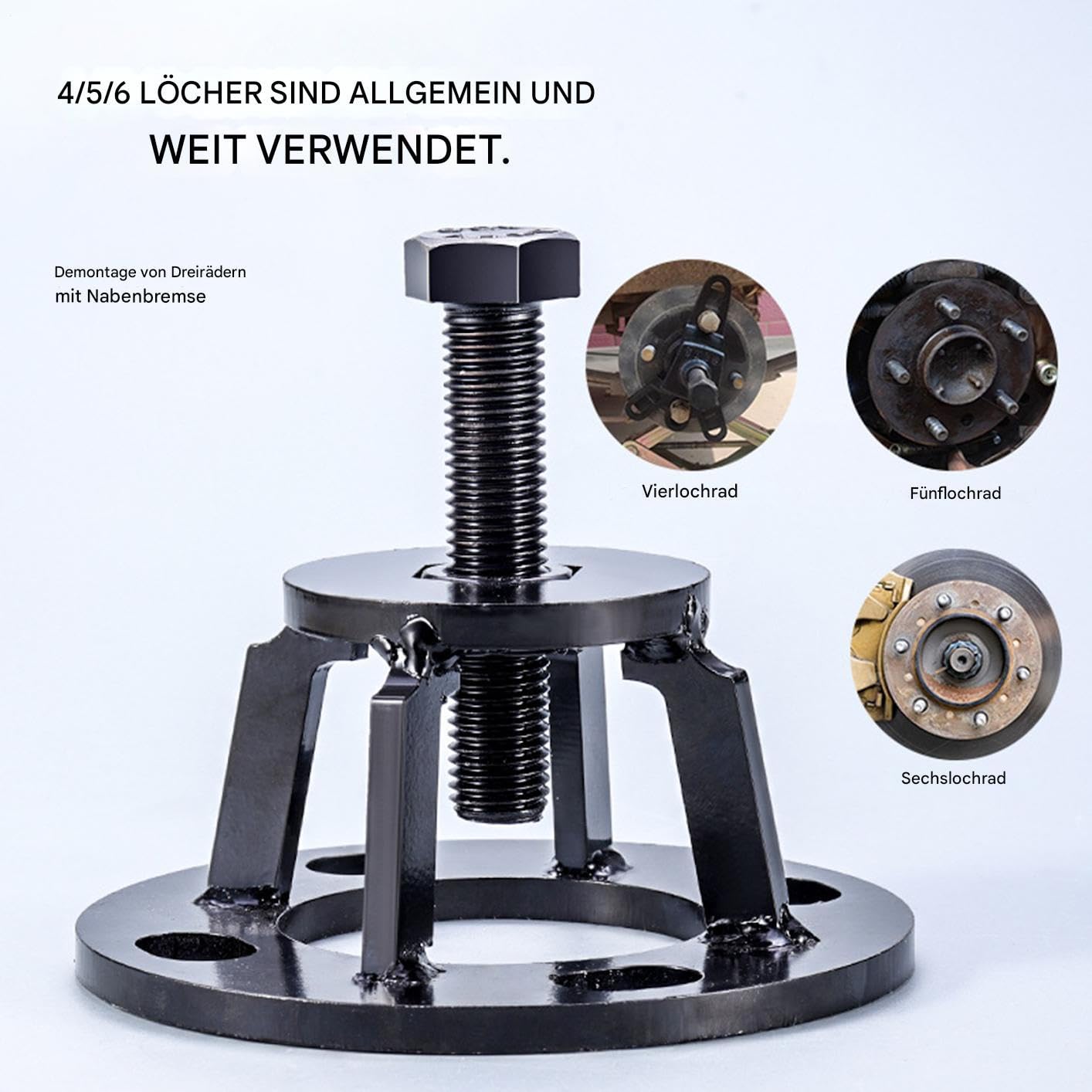 Extracteur de tambour de frein - Extracteur de moyeu de roue multifonction - Outil d'entretien polyvalent pour les débutants, les amateurs et les professionnels
