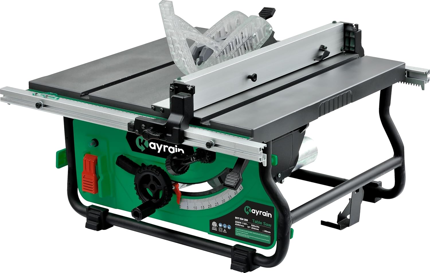 10-Inch Portable Table Saw with Stand - 15 Amp Motor