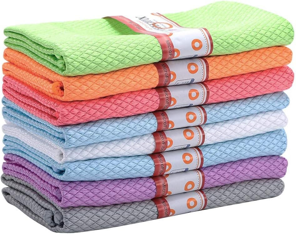 MR.SIGA Fish Scale Pattern Cleaning Cloths, Reusable Microfiber