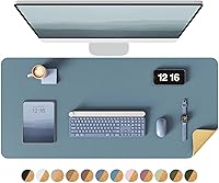 Vista 57 de YSAGi - Almohadilla de escritorio de doble cara, de cuero, protector de almohadilla de corcho ecológico, grande, impermeable, para oficina/hogar