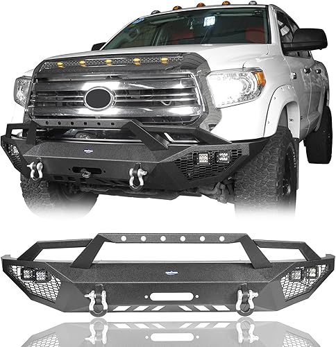 Hooke Road Tundra parachoques delantero de acero para Toyota Tundra 2014 2015 2016 2017 2018 2019 2020 2021