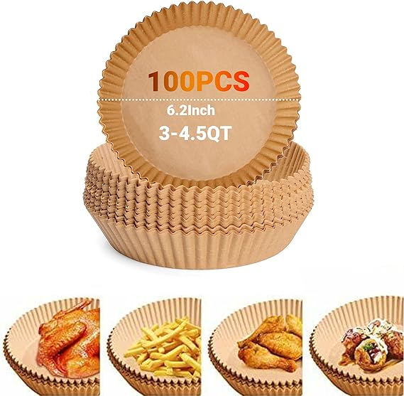 Airyfry Parchment Paper Air Fryer Liners 100Pcs Air Fryer Disposable
