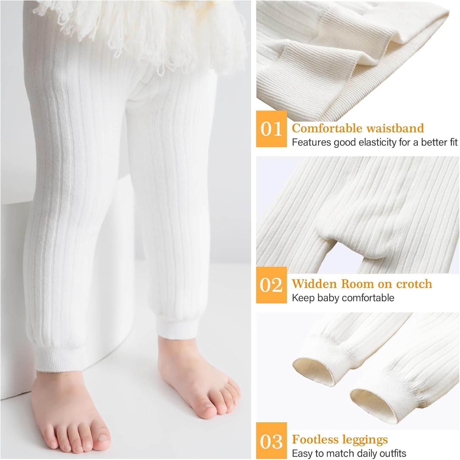 Toddler Girls Fleece Lined Leggings Baby Kids Cotton Winter Warm Thick Velvet Knit Tights Thermal Pant Trouser 1-6Years - Image 2