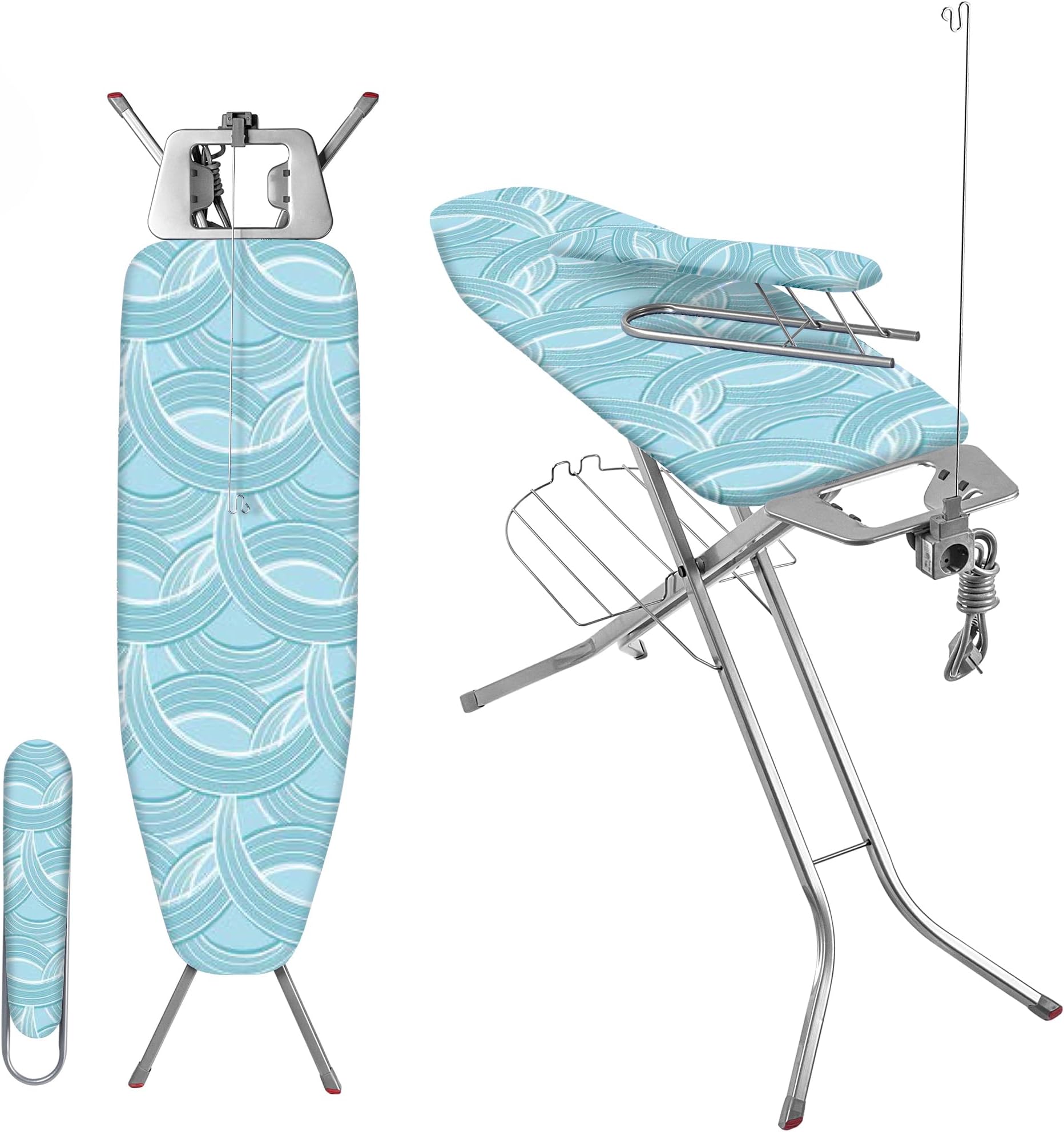 KADAX Table à Repasser pour Centrale Vapeur, Planche Pliable avec