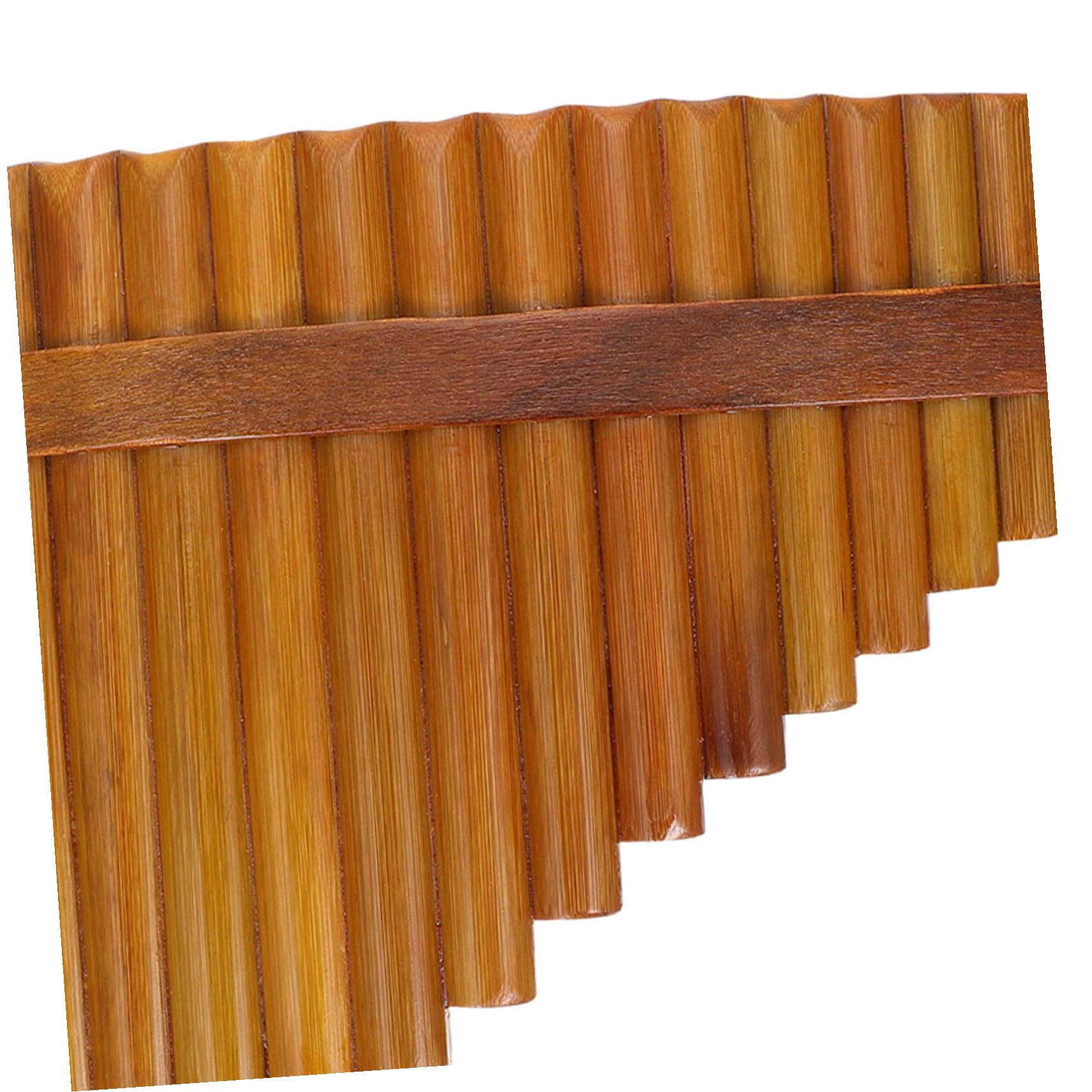 Cabilock Strumento Musicale Flauto Di Pan Di Bambù a 15 Tubi Tono G, Set Portatile in Legno Naturale, Per Principianti e Performance Scolastiche, Facile Da Trasportare Ed Esibizioni Professionali