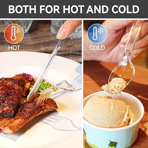 Miniatura 3 de POSATE Cuchillos transparentes, cristal resistente (100 cuchillos)