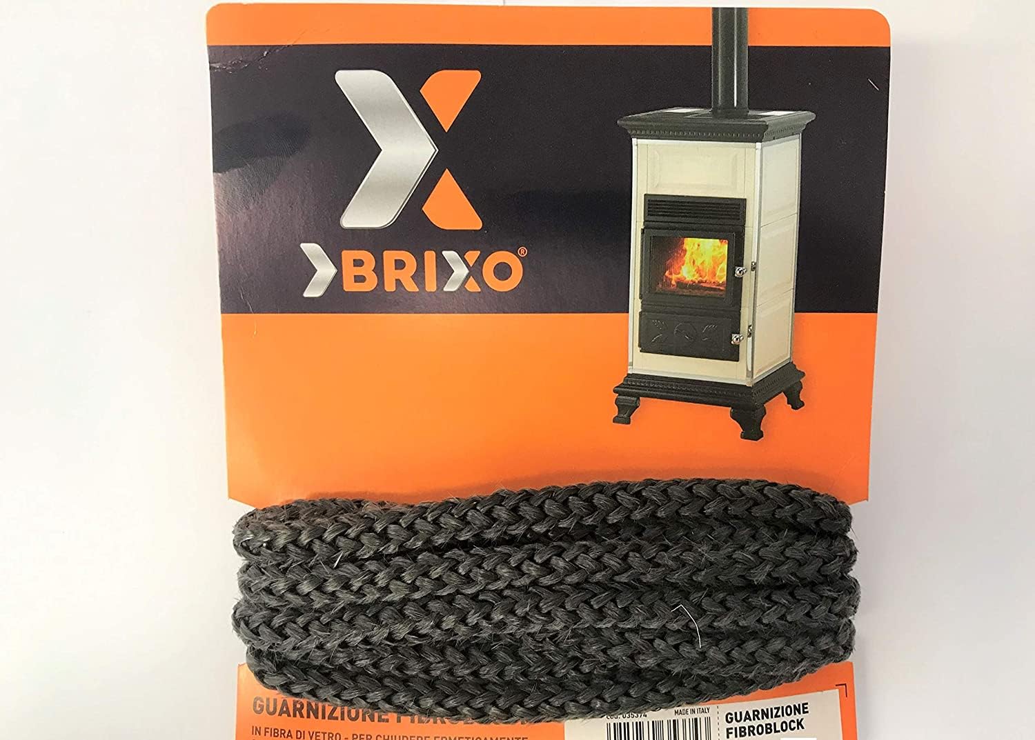 BRIXO GUARNIZIONE IN FIBRA VETRO X SPORTELLI STUFE, CAMINETTI E FORNI FIBROBLOCK MM. 6.