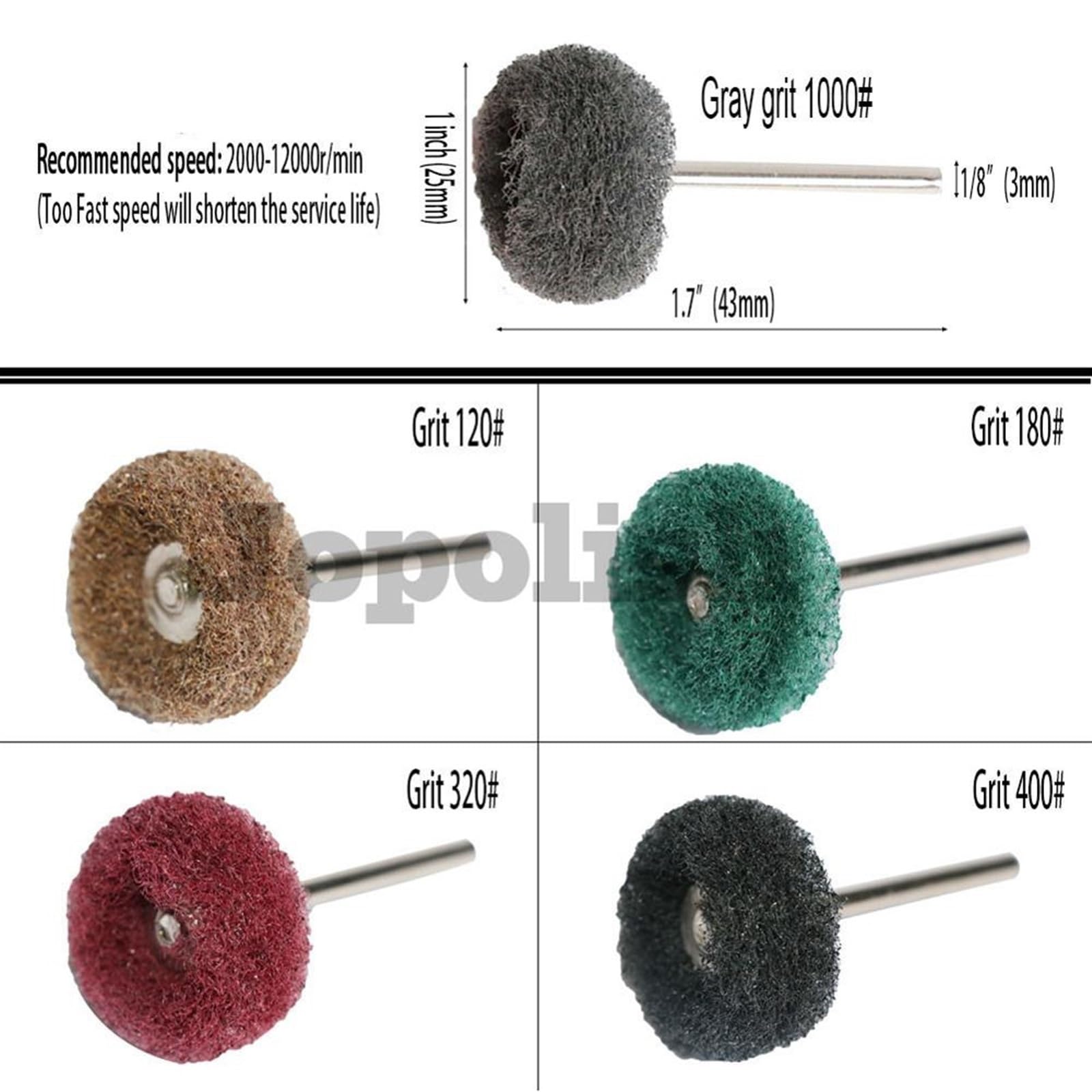 Narzędzia Do Tarcz Polerskich, Tarcze Listkowe Ścierna Tarcza Polerska Filc Wełniany Głowica Szlifierska Podkładka Do Szorowania/50Pcs Thread/2.35Mm Shank