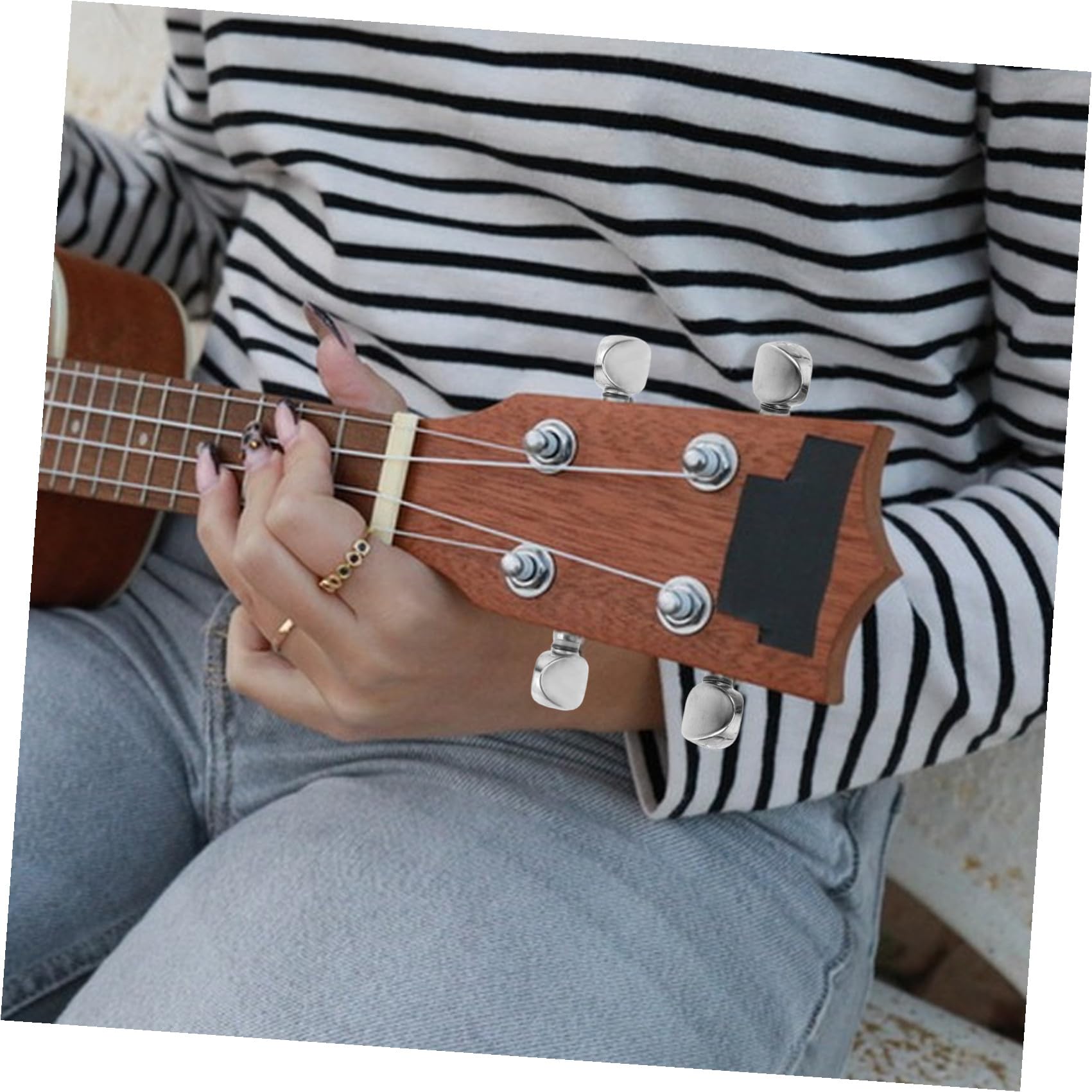 YARNOW 20 Pezzi Chiavi Accordatura Ukulele Chiuse Accessori Tuning Resistenti e Lisci Parti Ricambio per Corde Ukulele Compatibili con Vari Modelli