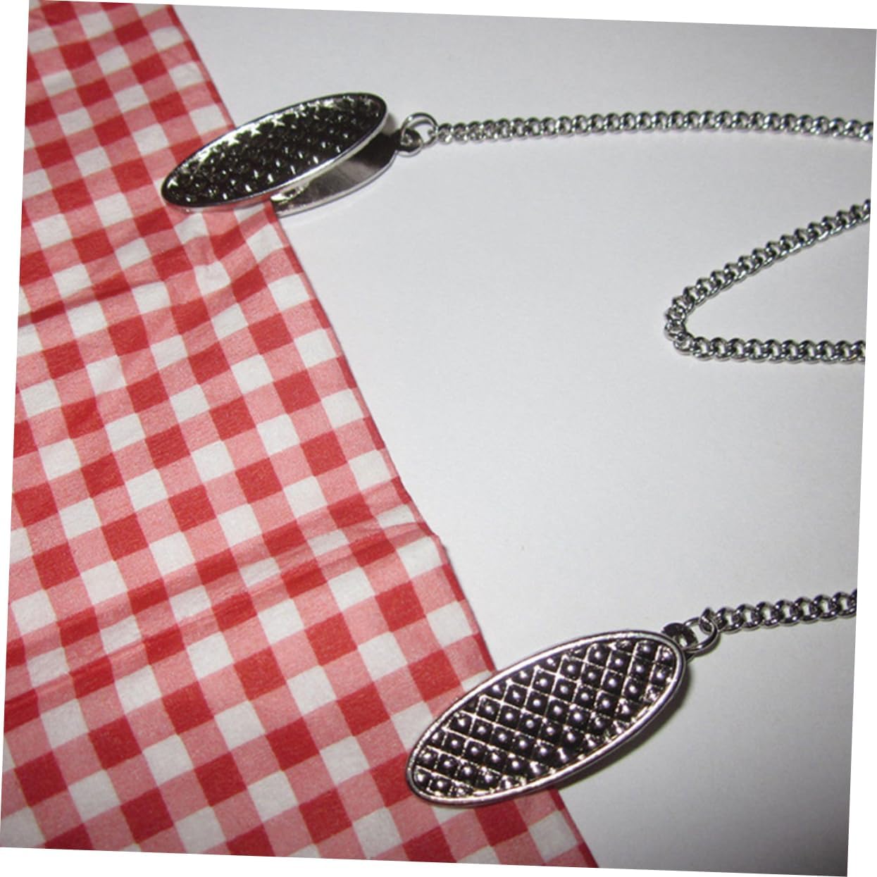 3pcs Napkin Clip Alloy Napkin Bib Holder Chain for Dining Restaurants and Home Use Silver Practical Design for Messy Foods Lightweight and Portable