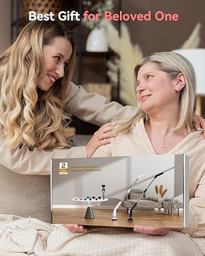 Miniatura 7 de Leebein Limpiador eléctrico giratorio, limpiador de ducha con 4 ángulos ajustables y 8 cabezales de cepillo, limpiador eléctrico con mango largo