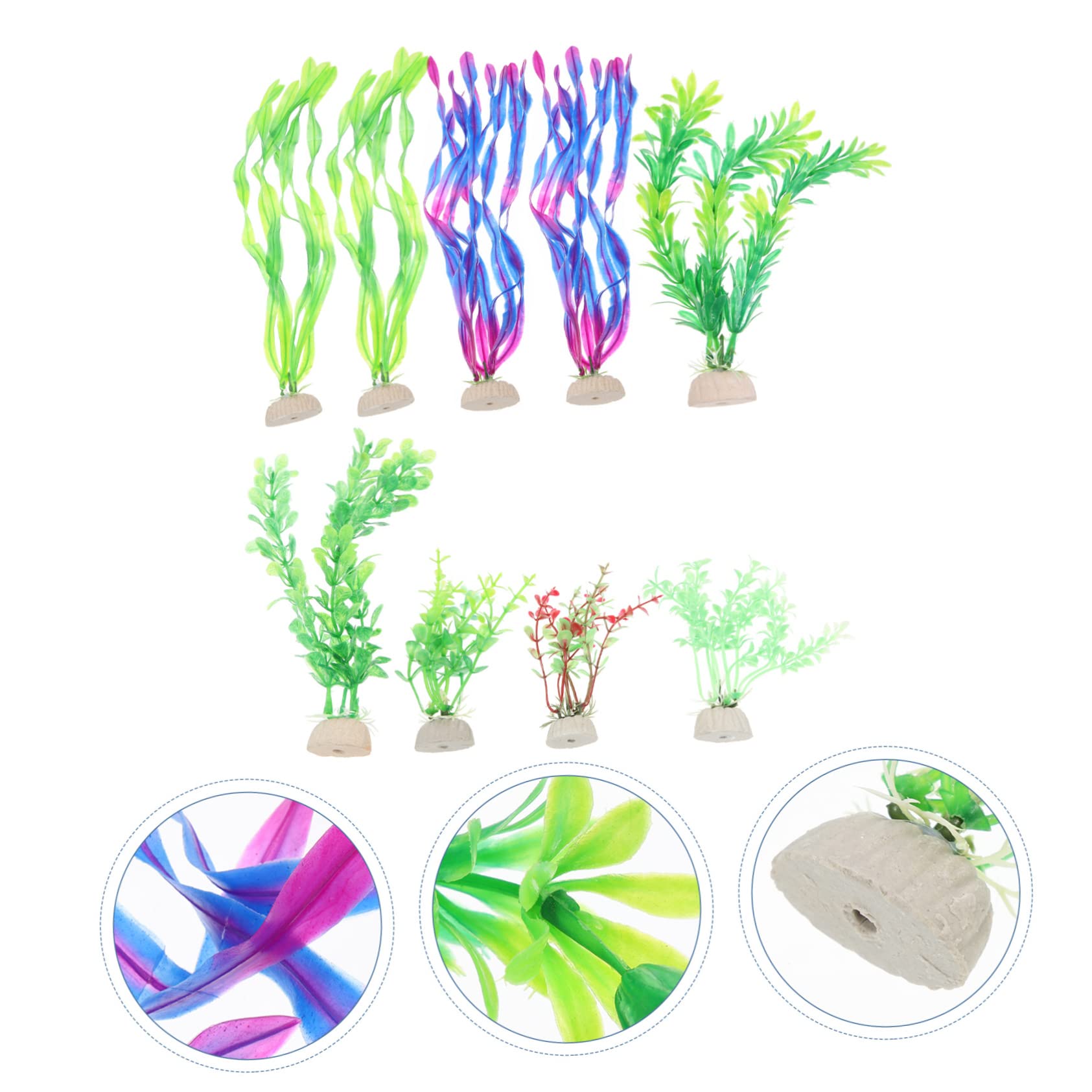 Toddmomy 5ensembles Plantes Aquatiques Artificielles pour Aquarium Décorations De Paysage pour Poissons Et Aquariums Simulation Naturelle Accessoires De Décoration De Réservoir