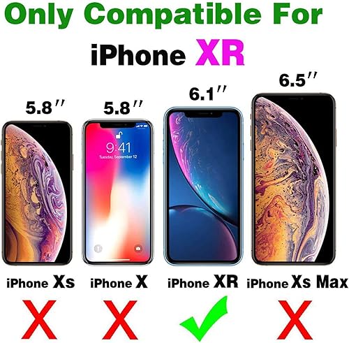 Miniatura 2 de Asuwish Funda protectora para iPhone XR 6.1 con protector de pantalla de vidrio templado, híbrida, resistente, funda protectora para iPhone XR