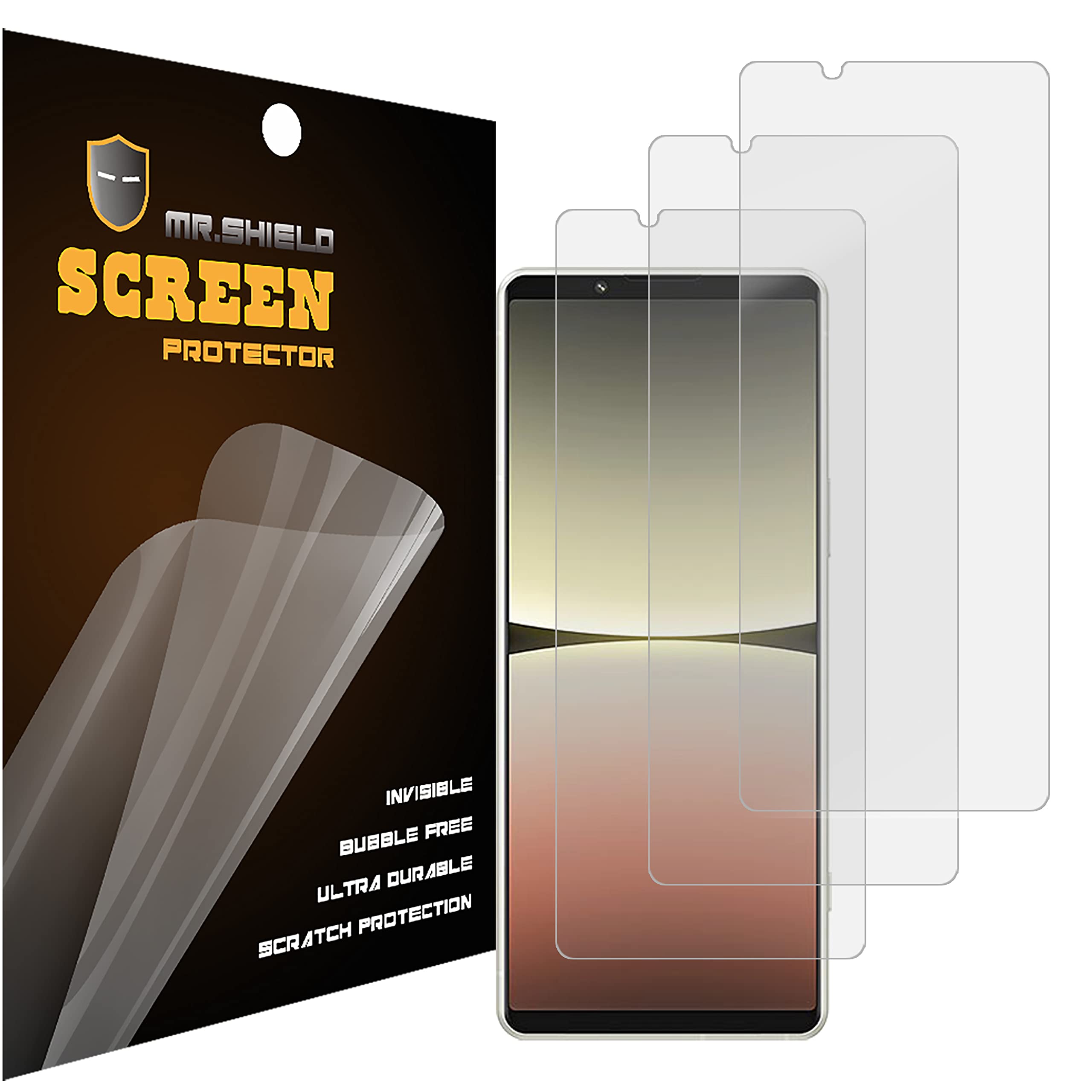Mr.Shield [3-Pack] Designed For Sony Xperia 5 IV Premium Clear Screen Protector (PET Material)