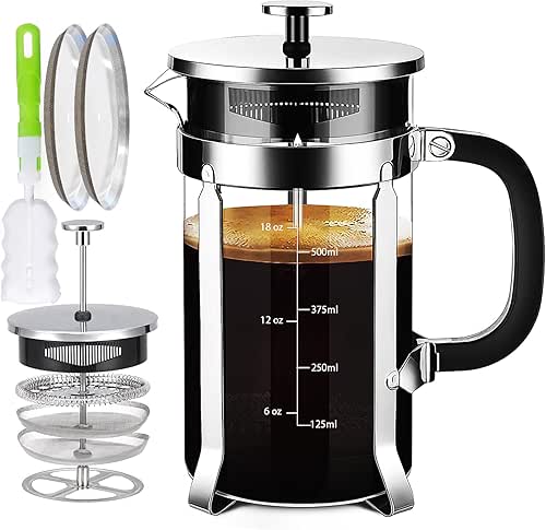 YMMIND French Press Coffee Maker 304 Stainless Steel Coffee Press,with