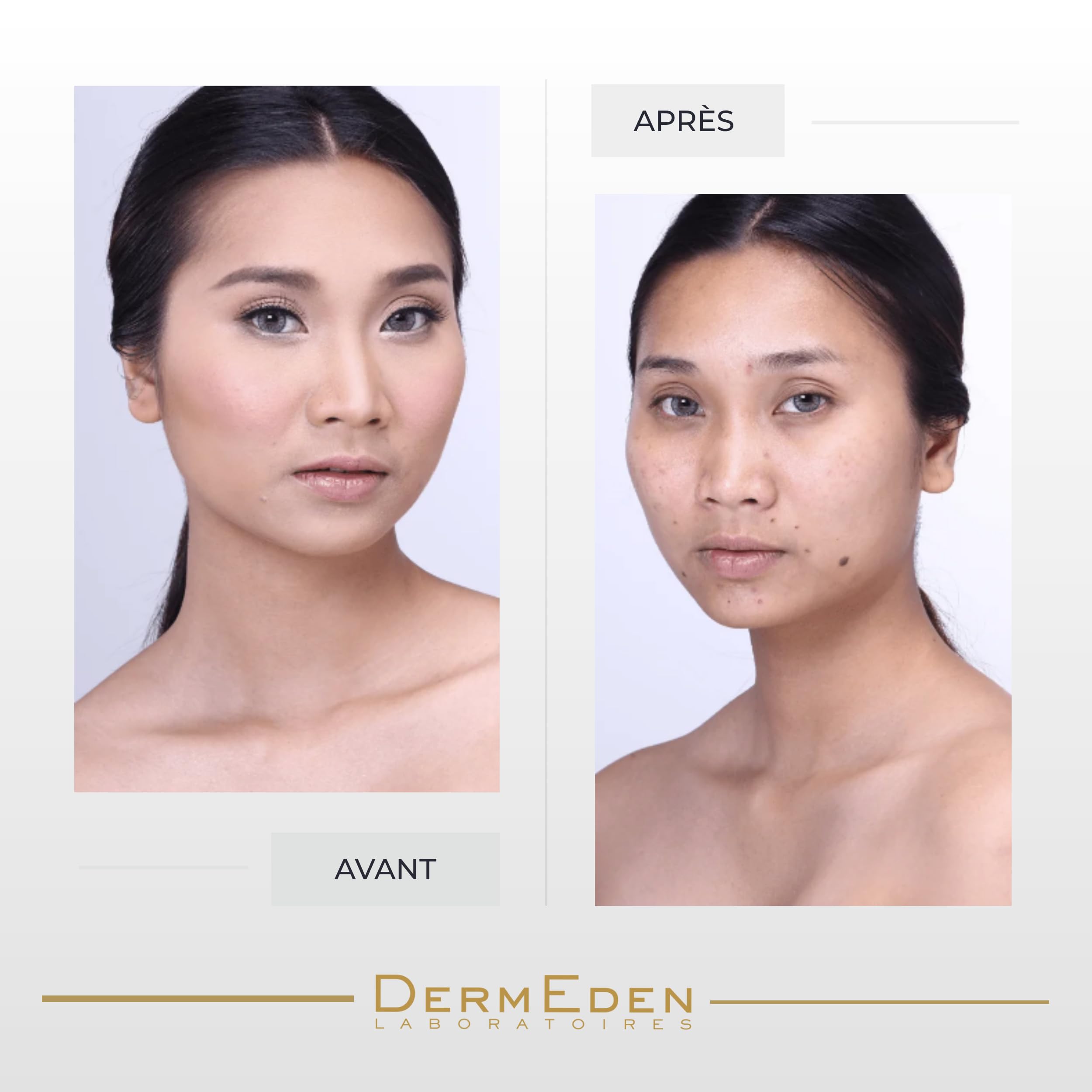 Laboratoires DermEden Protocole AntiAge Jour Peau Sèche - Crème 4en1 et Démaquillant Total Lait - Fabrication Française