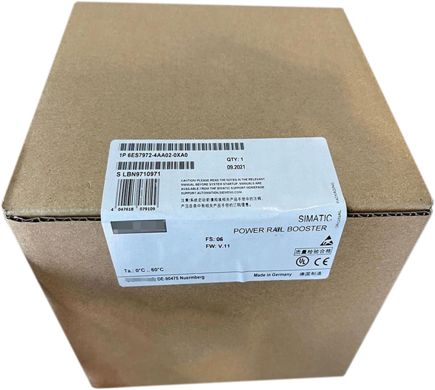 6ES7972-4AA02-0XA0 Power Rail Booster Signal Amplifier 6ES79724AA020XA0 Sealed in Box with Warranty