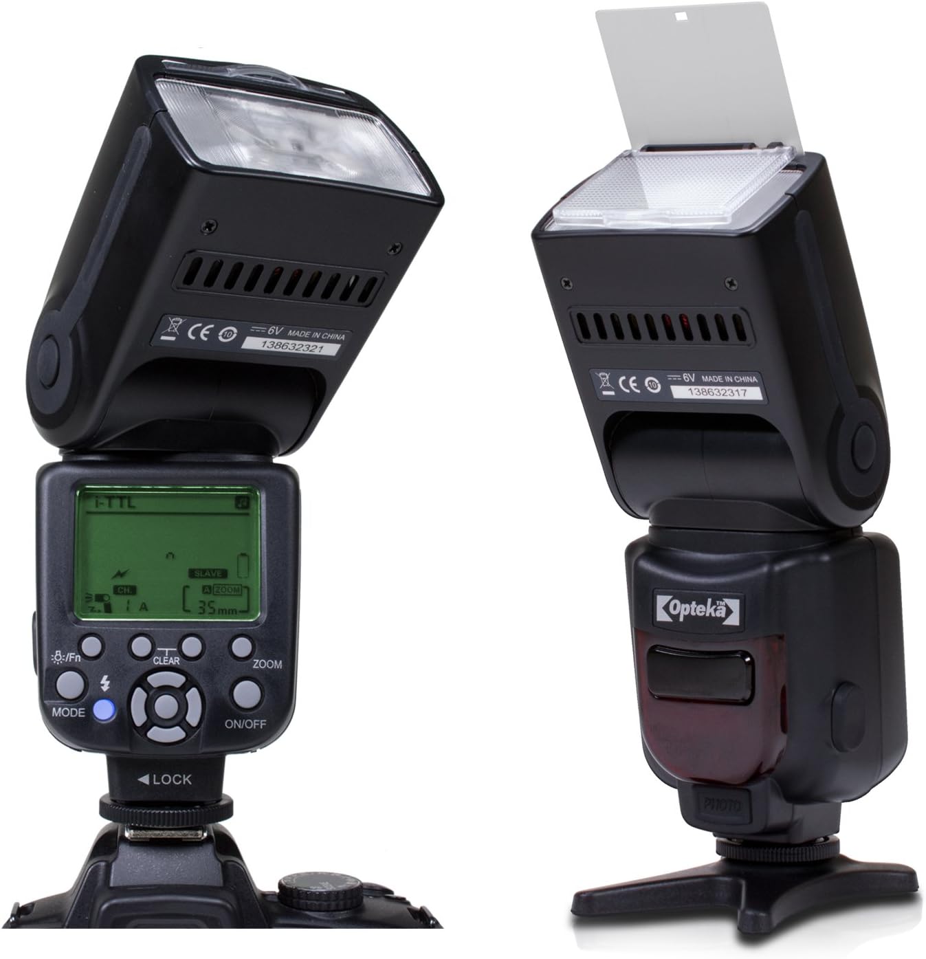 Opteka IF-980 E-TTL AF Dedicated Flash w/Bounce, Zoom, Tilt, LCD Display Compatible with Canon EOS Digital SLR Cameras