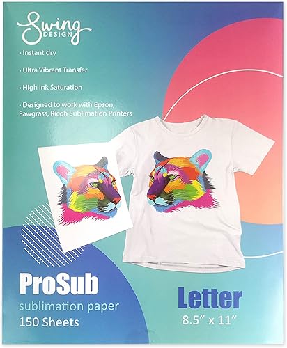 Miniatura 2 de Papel de transferencia de calor por sublimación prémium de 8.5 x 11 pulgadas, 150 hojas