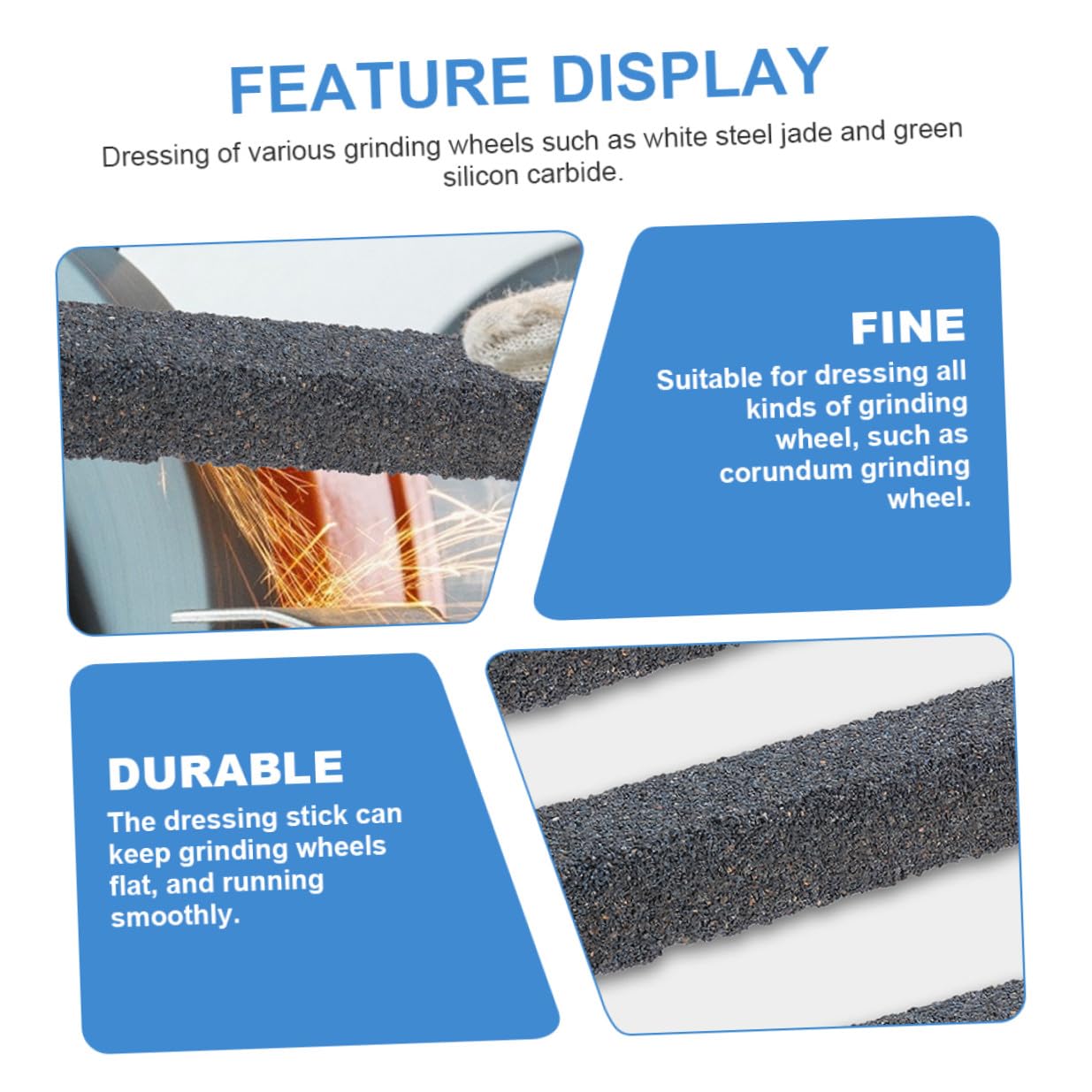 Mobestech 2pcs Silicon Carbide Grinding Wheel Dressing Stone Bench Stone Dresser Tool for Truing and Restoring Corundum Abrasive Wheels