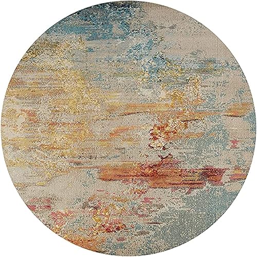 ZZBBZZ-YJ Modern Area Rugs 80cm 100cm 120cm 140cm 160cm 180cm 200cm Round Carpet for Living Room Bedroom Home Floor Non-Slip Mats Soft Yoga Mat