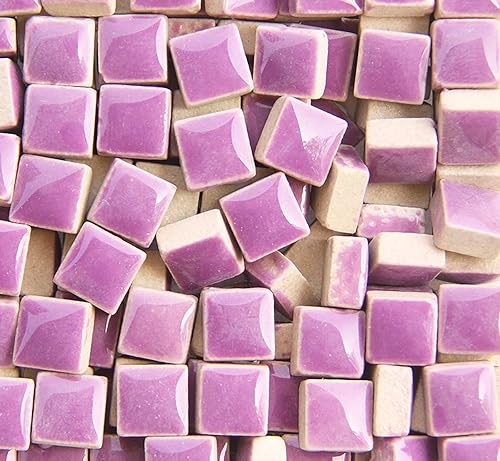 Vista 23 de PINUO&KE Mosaico cuadrado de cerámica para manualidades, 200 unidades / 7.05 oz / 7.05 oz / 7.05 oz / 7.05 oz, piezas de vidrieras coloridas