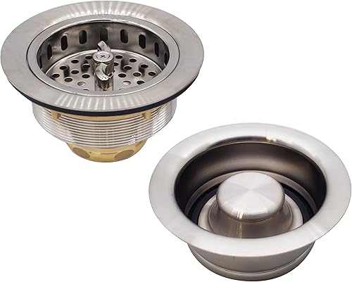 Miniatura 10 de Westbrass d2155Ala tuerca estilo grande cocina cesta colador wInSinkErator estilo eliminación Brida & Tapón, Oil Rubbed Bronze