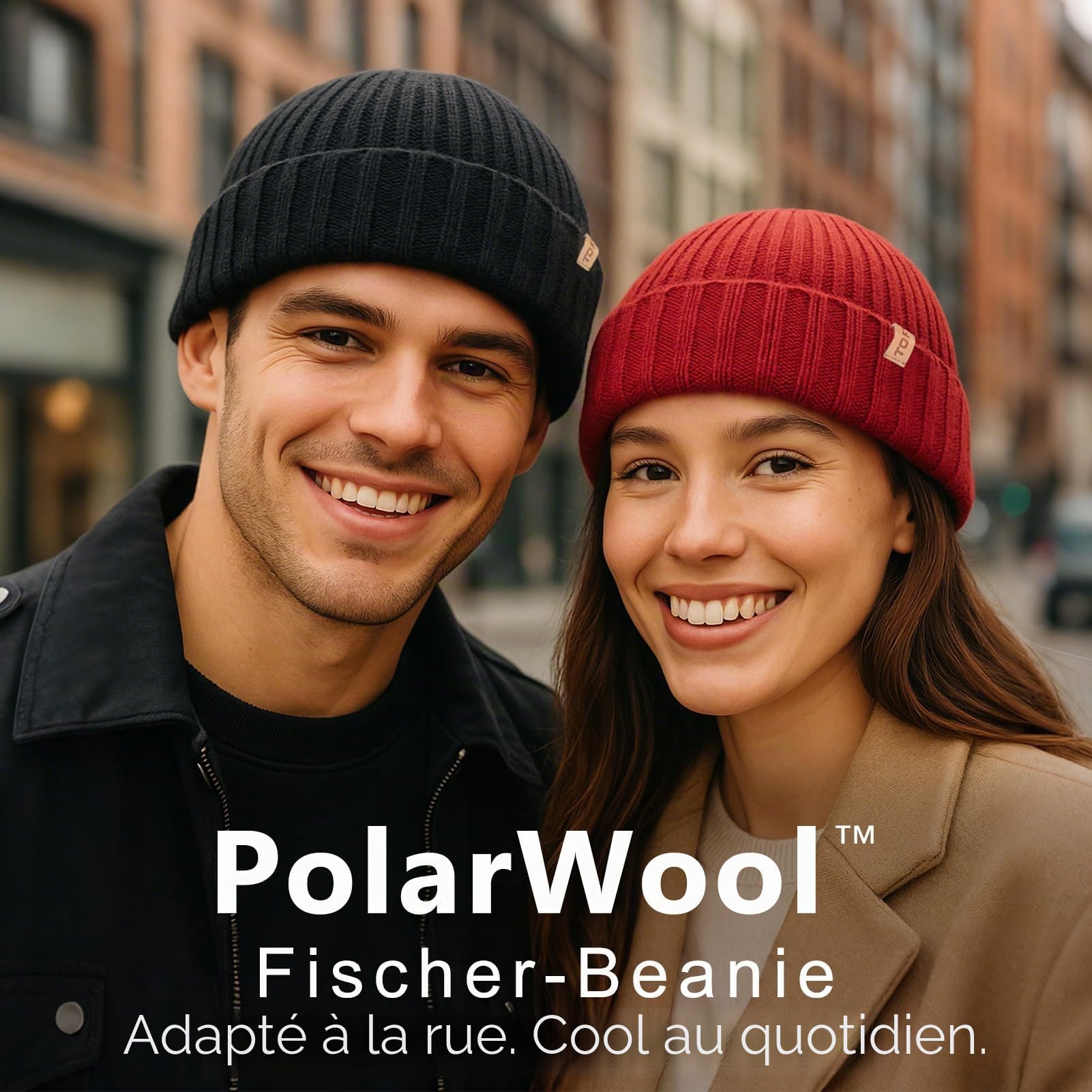 TOP-EX XL/XXL - 100 % laine mérinos - Bonnet de pêcheur - Pour homme et femme