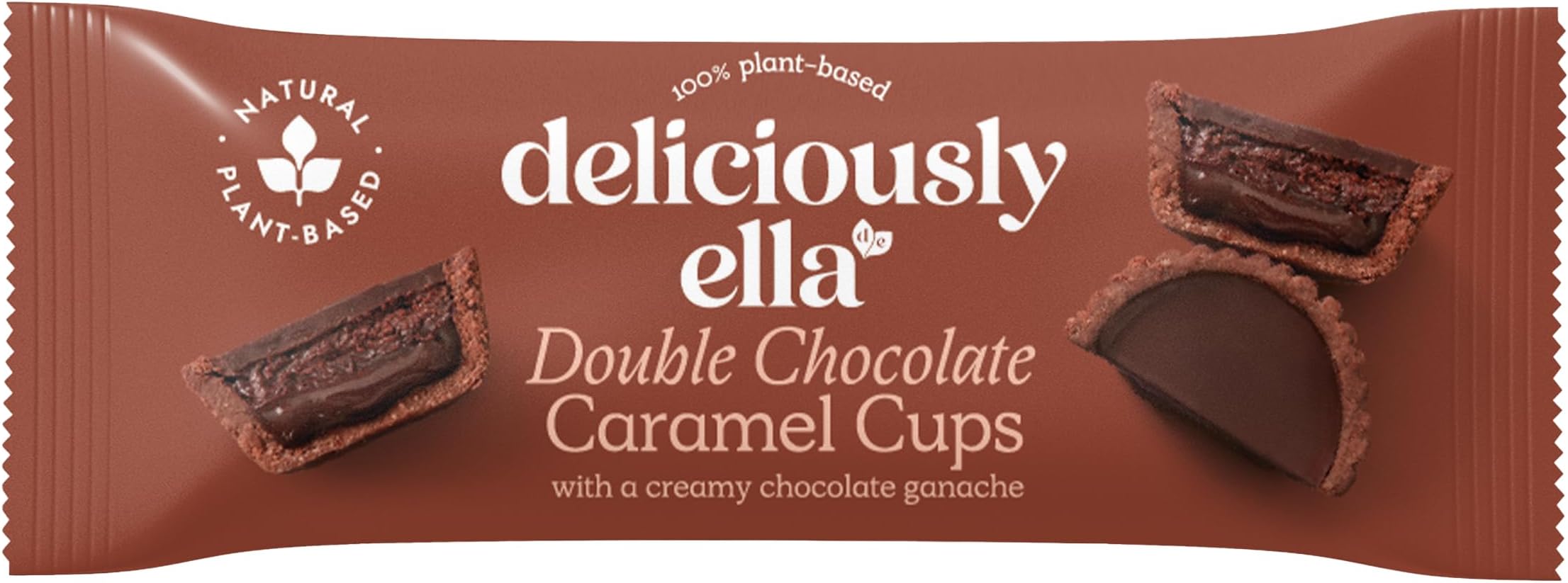 Double Chocolate Caramel Cups, Vegan Friendly & Gluten Free (2 Cups per Pack, 12 Packs)